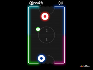 Игра Неоновый Аэрохоккей (Neon Air Hockey) — играть онлайн бесплатно (изображение №3)