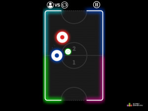 Игра Неоновый Аэрохоккей (Neon Air Hockey) — играть онлайн бесплатно (изображение №4)