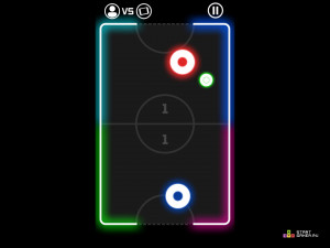 Игра Неоновый Аэрохоккей (Neon Air Hockey) — играть онлайн бесплатно (изображение №5)