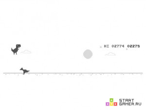 Игра Динозаврик Гугл Хром (Running dinosaur Game - Google Chrome) — играть онлайн бесплатно (изображение №2)