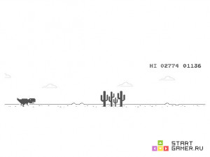 Игра Динозаврик Гугл Хром (Running dinosaur Game - Google Chrome) — играть онлайн бесплатно (изображение №3)