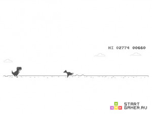 Игра Динозаврик Гугл Хром (Running dinosaur Game - Google Chrome) — играть онлайн бесплатно (изображение №4)
