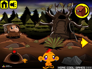 Игра Счастливая Обезьянка 121 (Monkey GO Happy 121) — играть онлайн бесплатно (изображение №2)