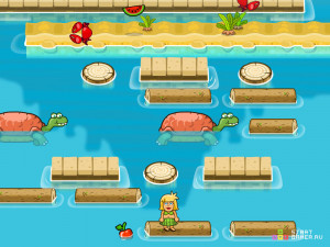 Игра Адам и Ева: Переправа Через Реку (Adam and Eve Crossy River) — играть онлайн бесплатно (изображение №2)