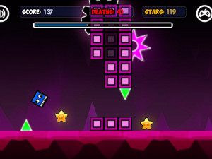 Игра Геометрия Неон Даш: Мир 2 (Geometry Neon Dash World 2) — играть онлайн бесплатно (изображение №8)