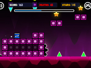 Игра Геометрия Неон Даш: Мир 2 (Geometry Neon Dash World 2) — играть онлайн бесплатно (изображение №9)