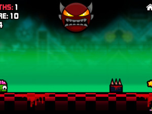 Игра Геометрия Даш: Кровавая Баня (Geometry dash Bloodbath) — играть онлайн бесплатно (изображение №3)