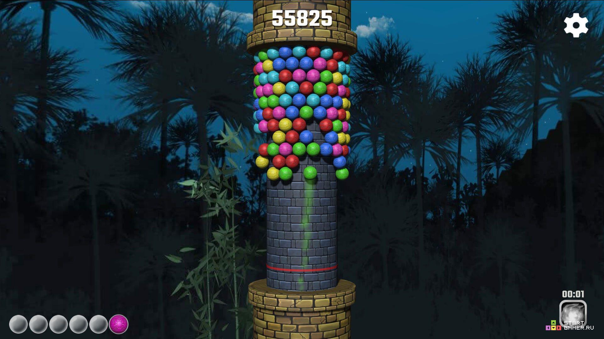 Игра башня с шариками