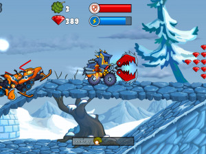 Игра Машина Ест Машину: Зимние Приключения (Car Eats Car: Winter Adventure) — играть онлайн бесплатно (изображение №2)