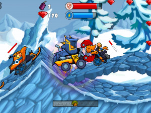 Игра Машина Ест Машину: Зимние Приключения (Car Eats Car: Winter Adventure) — играть онлайн бесплатно (изображение №5)