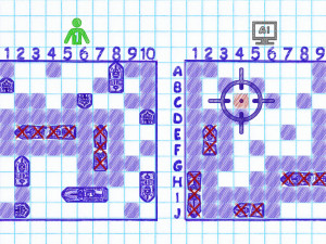 Игра Морской Бой: Тетрадь в Клетку (Sea Battleship) — играть онлайн бесплатно (изображение №2)