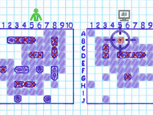 Игра Морской Бой: Тетрадь в Клетку (Sea Battleship) — играть онлайн бесплатно (изображение №4)