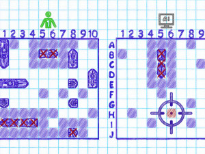 Игра Морской Бой: Тетрадь в Клетку (Sea Battleship) — играть онлайн бесплатно (изображение №5)