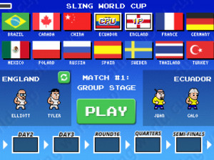 Игра Чемпионат Мира по Мини-Футболу (Sling World Cup) — играть онлайн бесплатно (изображение №3)