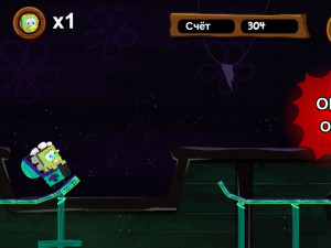 Игра Губка Боб Квадратные Штаны: Опасные Тропы (SpongeBob SquarePants: Tracks of Terror Action) — играть онлайн бесплатно (изображение №5)