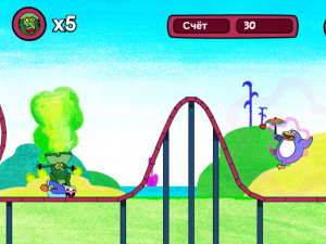 Игра Губка Боб Квадратные Штаны: Опасные Тропы (SpongeBob SquarePants: Tracks of Terror Action) — играть онлайн бесплатно (изображение №6)