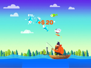 Игра Крошечная Рыбалка (Tiny Fishing) — играть онлайн бесплатно (изображение №4)