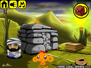 Игра Счастливая Обезьянка 195 (Monkey GO Happy 195) — играть онлайн бесплатно (изображение №2)