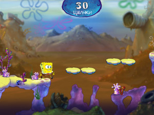 Игра Губка Боб Квадратные Штаны: Прогулка по Бикини Боттом (SpongeBob SquarePants: Bikini Bottom Button Bash) — играть онлайн бесплатно (изображение №3)