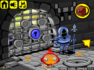 Игра Счастливая Обезьянка 257: Побег из Крепости (Monkey GO Happy Stage 257: Fortress Escape) — играть онлайн бесплатно (изображение №2)