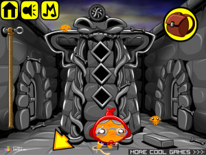 Игра Счастливая Обезьянка 257: Побег из Крепости (Monkey GO Happy Stage 257: Fortress Escape) — играть онлайн бесплатно (изображение №3)