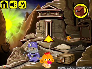 Игра Счастливая Обезьянка 260: Храм Золота (Monkey GO Happy Stage 260: Temple of Gold) — играть онлайн бесплатно (изображение №2)