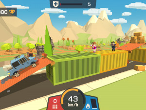Игра Зомби Дерби: Блочные Дороги (Zombie Derby: Blocky Roads) — играть онлайн бесплатно (изображение №2)