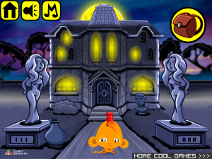 Игра Счастливая Обезьянка 266: Деньги Особняка (Monkey GO Happy Stage 266: Mansion Money) — играть онлайн бесплатно (изображение №2)