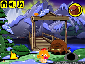 Игра Счастливая Обезьянка 275: Звезда Шерифа (Monkey GO Happy Stage 275: Sheriff's Star) — играть онлайн бесплатно (изображение №6)