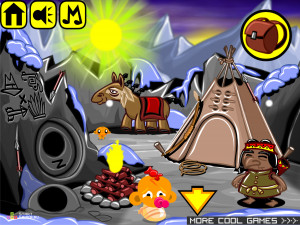 Игра Счастливая Обезьянка 275: Звезда Шерифа (Monkey GO Happy Stage 275: Sheriff's Star) — играть онлайн бесплатно (изображение №9)