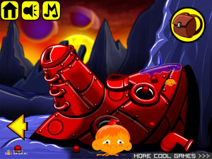 Игра Счастливая Обезьянка 278: Космическая Проблема (Monkey GO Happy Stage 278: Space Trouble) — играть онлайн бесплатно (изображение №3)