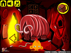 Игра Счастливая Обезьянка 281: Проблема Мамонта (Monkey GO Happy Stage 281: Mammoth Problem) — играть онлайн бесплатно (изображение №6)