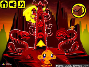 Игра Счастливая Обезьянка 284 (Monkey GO Happy Stage 284) — играть онлайн бесплатно (изображение №2)