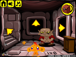 Игра Счастливая Обезьянка 287: Побег из Подземелья (Monkey GO Happy Stage 287: Dungeon Escape) — играть онлайн бесплатно (изображение №2)