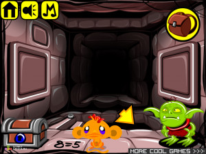 Игра Счастливая Обезьянка 287: Побег из Подземелья (Monkey GO Happy Stage 287: Dungeon Escape) — играть онлайн бесплатно (изображение №3)