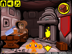 Игра Счастливая Обезьянка 287: Побег из Подземелья (Monkey GO Happy Stage 287: Dungeon Escape) — играть онлайн бесплатно (изображение №4)