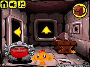 Игра Счастливая Обезьянка 287: Побег из Подземелья (Monkey GO Happy Stage 287: Dungeon Escape) — играть онлайн бесплатно (изображение №5)