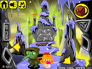 Игра Счастливая Обезьянка 290: Сага о Викинге (Monkey GO Happy Stage 290: Viking Saga) — играть онлайн бесплатно (изображение №2)