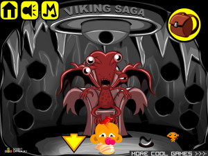 Игра Счастливая Обезьянка 290: Сага о Викинге (Monkey GO Happy Stage 290: Viking Saga) — играть онлайн бесплатно (изображение №8)