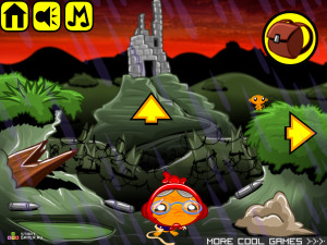 Игра Счастливая Обезьянка 296: Поле Боя (Monkey GO Happy Stage 296: Battlefield ) — играть онлайн бесплатно (изображение №2)