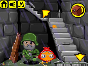 Игра Счастливая Обезьянка 296: Поле Боя (Monkey GO Happy Stage 296: Battlefield ) — играть онлайн бесплатно (изображение №6)