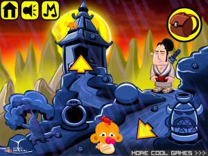 Игра Счастливая Обезьянка 302: Пробуди Гиганта (Monkey GO Happy Stage 302: Awaken the Giant) — играть онлайн бесплатно (изображение №2)