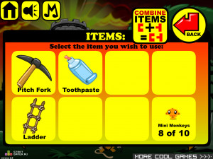 Игра Счастливая Обезьянка 308: Рот Монстра (Monkey GO Happy Stage 308: Monster Mouth) — играть онлайн бесплатно (изображение №8)