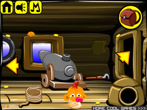 Игра Счастливая Обезьянка 314: Акула Пирата (Monkey GO Happy Stage 314: Pirate Shark) — играть онлайн бесплатно (изображение №6)