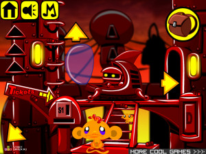 Игра Счастливая Обезьянка 326: Время Поезда (Monkey GO Happy Stage 326: Train Time) — играть онлайн бесплатно (изображение №4)