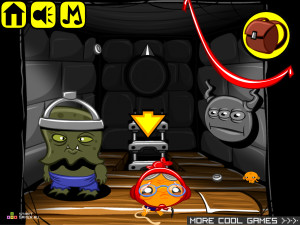 Игра Счастливая Обезьянка 336: Три Башни (Monkey GO Happy Stage 336: Three Towers) — играть онлайн бесплатно (изображение №4)