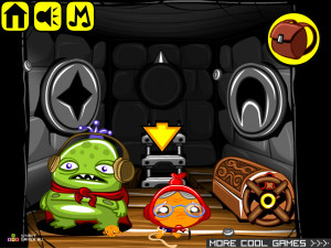 Игра Счастливая Обезьянка 336: Три Башни (Monkey GO Happy Stage 336: Three Towers) — играть онлайн бесплатно (изображение №6)