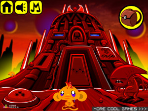 Игра Счастливая Обезьянка 338: Красная Планета (Monkey GO Happy Stage 338: Red Planet) — играть онлайн бесплатно (изображение №2)