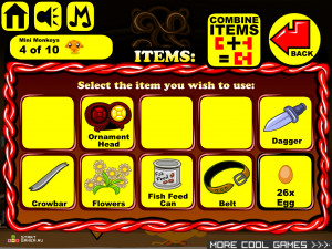 Игра Счастливая Обезьянка 340: Освобождение Монстра (Monkey GO Happy Stage 340: Free the Monster) — играть онлайн бесплатно (изображение №6)