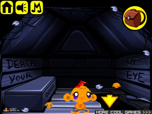 Игра Счастливая Обезьянка 343: Дом с Привидениями (Monkey GO Happy Stage 343: Haunted House) — играть онлайн бесплатно (изображение №6)